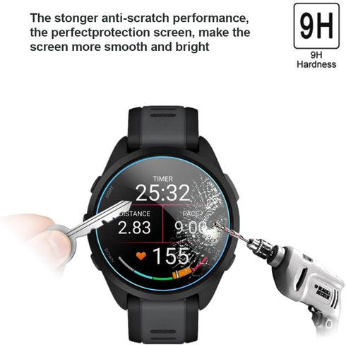 Screen Protector for Garmin Forerunner 165 Smartwatch, 9H Tempered Glass Protective Film (3PCS)
