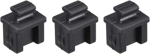uxcell 5pcs SFP Silicone Protectors Cap Port Cover, Anti Dust 14mmx12mmx17mm Black