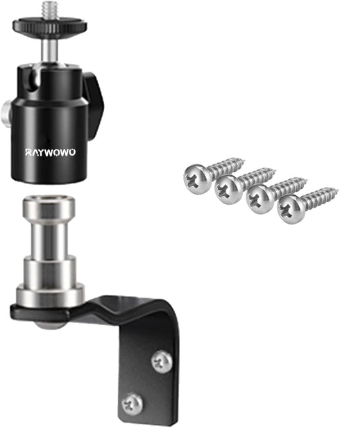 T Shape Wall Ceiling Mount for Ring Light with Detachable Ball Head, 1/4" Screw, Max Load: 4.4lb/2kg