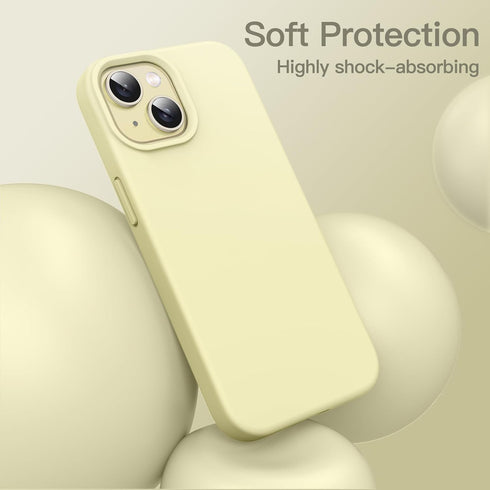 JETech 15 6.1-Inch, Silicone Case for iPhone Silky-Soft Touch Full-Body Protective Phone Case, Shockproof Cover