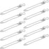 TENOC Silicone Cable Ties 10 Pcs White, Reusable Cable Holder Elastic Cord Straps for Phone Tablet Charging Cable