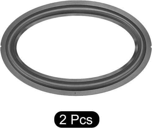 Speaker Foam Edge Surround Rings Rubber Perforated Subwoofer Replacement Parts - 6x9 / Black / 2Pack [for Repair or DIY