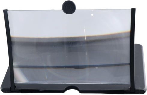 Pokinge 12 Inches 3D Stand(Black,12 inch) Phone Screen Magnifier, HD Cell Phone Magnifying Projector Screen Accessories