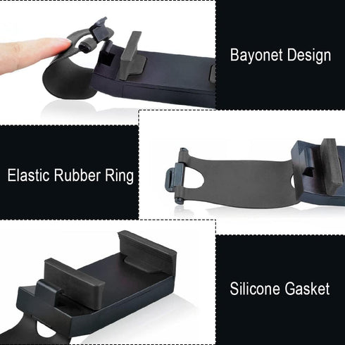 Car Steering Wheel Phone Mount, Portable Clip Holder for Universal Smartphone Use (Black)
