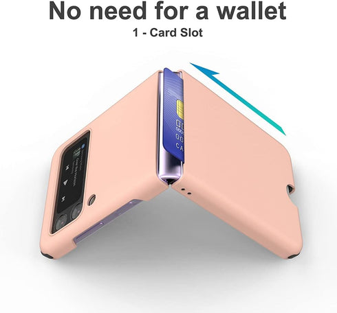 Slim Hard Rugged TPU Edge Protective Case for Galaxy Z Flip 3 with Card Slot - Z POP