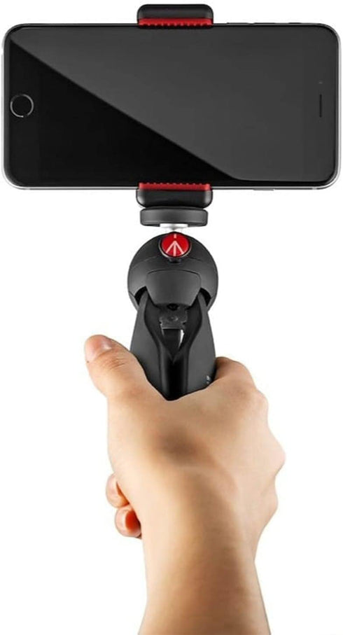 Manfrotto Mini Tripod with Universal Smartphone Clamp, Made in Italy, for iPhone with or Without Case, CSC, Vlogging,