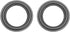 Speaker Foam Edge Surround Rings, Rubber Subwoofer Rings Replacement Parts, 5.5 inch/Black, 2Pack