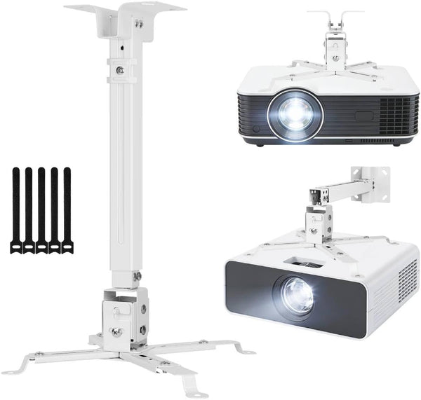 Vphom Universal Projector Mount Ceiling/Wall - 3-in-1 Projector Bracket with Extension Pole &