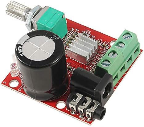 HiLetgo PAM8610 Mini Stereo AMP Digital Audio Amplify Board, 10W+10W Dual Channel Class-D Amplifier 12V DC