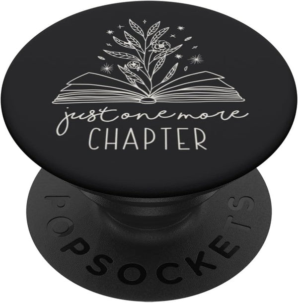 Just One More Chapter Floral Book Lover Design PopSockets Standard PopGrip