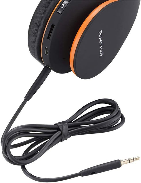 PowerLocus Wireless Bluetooth Over-Ear Headphones, Foldable Wired Headsets with Built-in Microphone for iPhone,