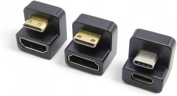 KADO Portable Monitor Adapter Set - Mini HDMI to HDMI 4K 60Hz USB-C to USB-C USB 3.1 Gen 2 10Gbps 60W PD Charging