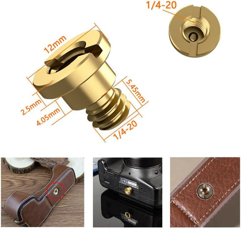 2 Pack D-Ring Male to Female 1/4 Mount Screws, Universal Camera Bottom Screw Extender for Canon Nikon Sony Pentax
