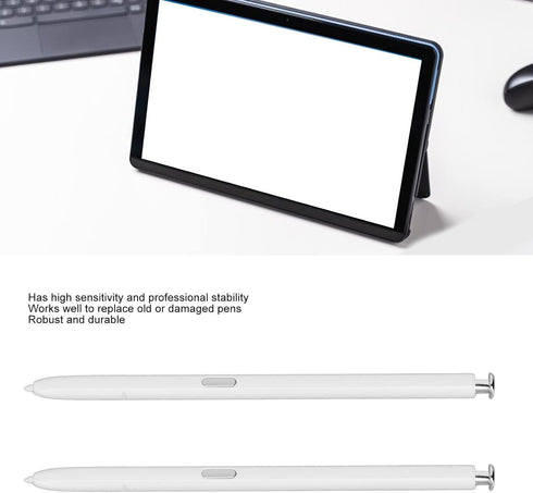 2Pcs Replacement Stylus Pen for Samsung Galaxy Note 10, Note 10 Plus, Touch Pen Tips Nibs Thimble Tweezers Brush (White)