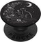 Cat Sitting on Crescent Moon Flowers Stars Drawing PopSockets Standard PopGrip