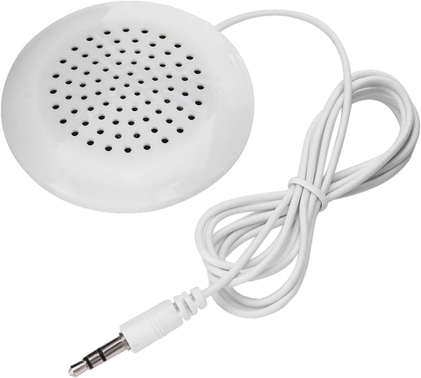 WQAPVHBG Portable DIY Pillow Speaker, White 3.5mm Mini Stereo Speaker, Mini Portable Line