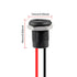 5Pcs 2Pin Charging Socket Female Mount Connector, USB Type-C Port Charging Interface with Waterproof Cover Cap