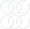 6 Pcs Universal Metal Rings Sticker for Magsafe Magnetic Charger, Compatible with iPhone 15 14 13 12, White
