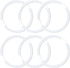 6 Pcs Universal Metal Rings Sticker for Magsafe Magnetic Charger, Compatible with iPhone 15 14 13 12, White