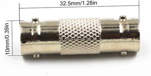 Lime2018 10PCS BNC Female to Female and DC Male to Male Connector, 5.5mm x 2.1mm 12V 5A Power Cable Adapter