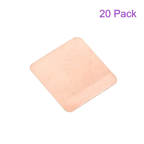 DMiotech 20 Pack Thermal Kit, 15 x 15 x 0.1mm Copper Pad Heatsink Cooler Shim for IC Chips Cooling PC Laptop