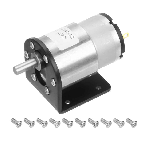 DMiotech Micro DC 12V 5RPM Geared Motor with Bracket Gear Reduction Motors