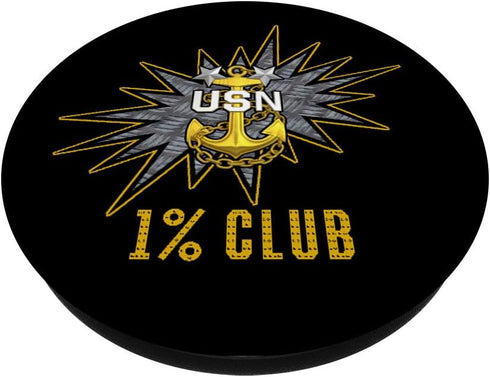 1% Club (Navy Master Chief) E-9 MCPO Pride PopSockets PopGrip: Swappable Grip for Phones & Tablets