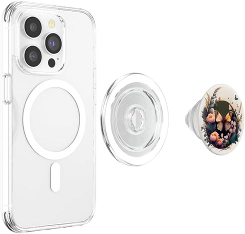Butterfly Illustration PopSockets MagSafe PopGrip for iPhone