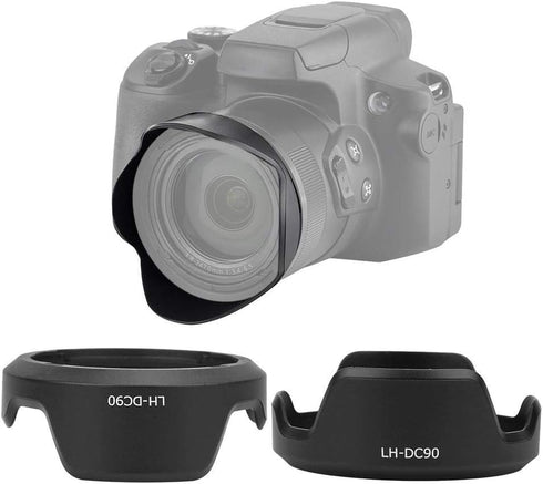 Lens Hood, LH-DC90 Plastic Lens Hood Replacement for Canon Power Shot SX60 SX70SH Lens