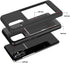 Samsung Galaxy A51 5G Phone Case with Tempered Glass Screen Protector, Credit Card Holder, Rugged Black Cover