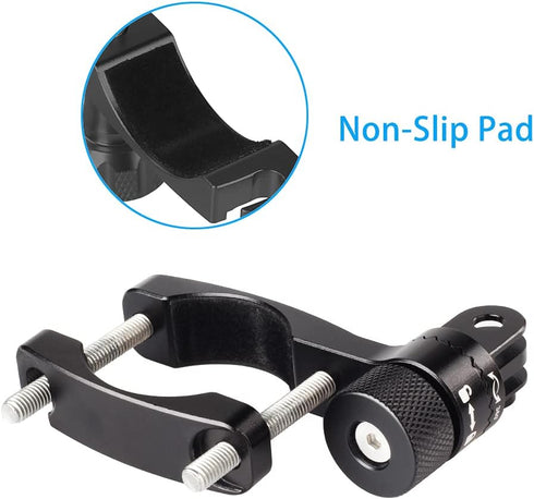 HSU Bike Handlebar Mount for Action Cameras - 360 Rotation Seat Post Compatible with GoPro Hero 13/12/11/10/9/8/7/6,