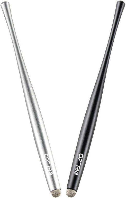 Elzo Stylus Pen Combo, Universal Capacitive Touch Screen 2 Packs with 4 Replacement Fiber Fine Tips for Tablet, iPad,