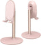 Bright Stone Adjustable Phone Stand for Desk - Compatible with 4"-12.9" Phones/Tablet/iPhone/iPad/Switch (Pink)