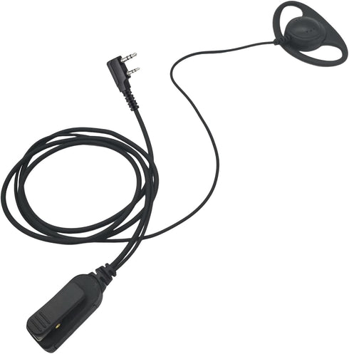 2-Way Radio Earpiece D Shape Loop Ring Ear Piece Headset for Baofeng uv5r uv 5r uv-5r for Retevis rt21 rt22 for Sancom for Kenwood 2 Pin Walkie Talkies