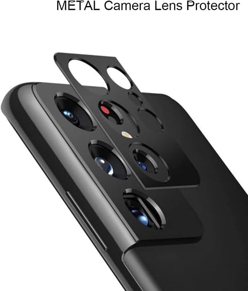 Ibywind Screen Protector for Samsung Galaxy S21 Ultra 5G 6.8" - 2Pcs Flexible TPU, Camera Lens & Back Carbon Fiber Film.