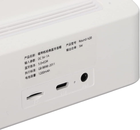 Retro Bluetooth Speaker, Portable Desk Bluetooth Cassette Player, Supports Bluetooth Aux and Memory Card, Mini Night