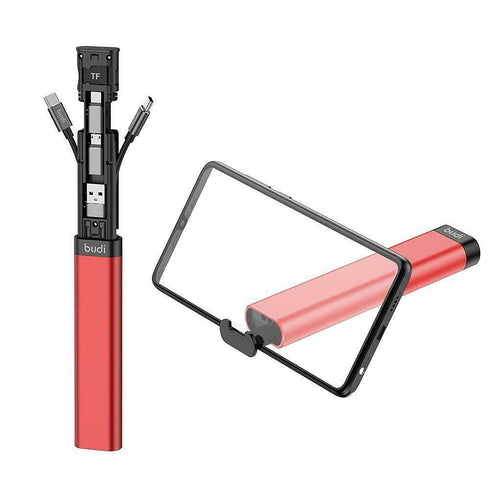 Budi 9-in-1 Essential Travel Charging & Data Sync Cable Stick - Black by fonefunshop