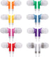 CN-Outlet Kids Bulk Earbud Headphones 50 Pack Multi Colored, Individually Bagged, Wholesale