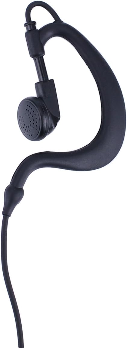 CP200 Earpiece Headset, Black, G Shape, PU Material, Compatible with Motorola Walkie Talkies CLS1110, CLS1413, CLS1450