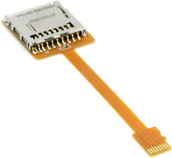 cablecc Micro SD TF Memory Card Kit Male to SD Female Extension Soft Flat FPC Cable, 10cm