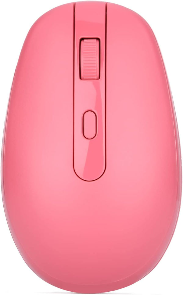 Rii Wireless Mouse RM700 - 2.4G Silent Computer Mouse with USB Nano Receiver, Pink
