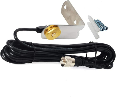 HYS 70cm 1/4 400-470Mhz 13'/About 4m RG-58 Antenna UHF Wave NMO Antenna with Stainless Steel L-Bracket Hole & Coax