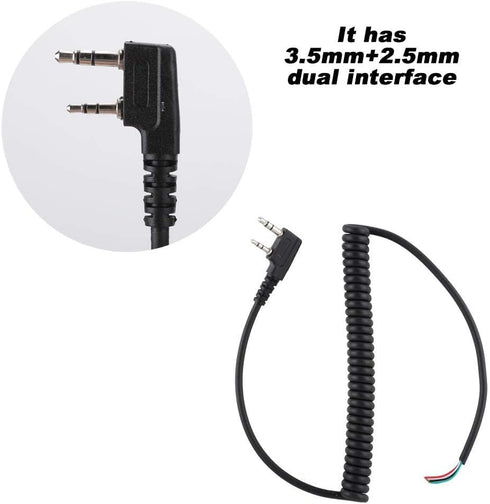 Walkie Talkie Speaker Cable, Speaker Mic Cable for Baofeng UV5R