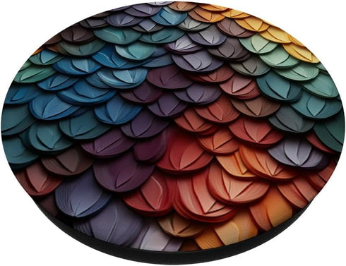 Dragon Scale Blue Black Fantasy Colored PopSockets Standard PopGrip