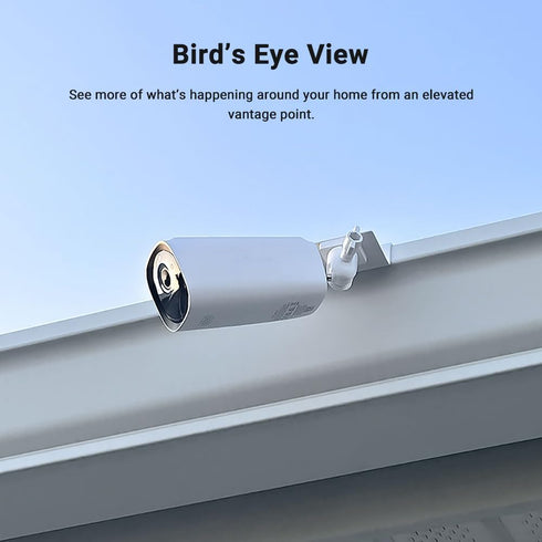 Holicfun Outdoor Security Camera Gutter Mount, Compatible with Ring, Blink, Eufy, Google Nest, Arlo, and More - White