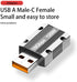 USB C Female to USB 3.1 Male Adapter, Zinc Alloy 10Gbps High-Speed Data Transfer PD 120W Charging (4-Pack)