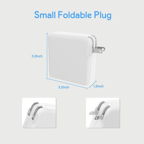 Mac Book Pro Charger - 87W USB C Power Adapter for 13/14/15 Inch Models After 2016, Includes Charge Cable
