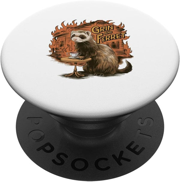 Ferret Funny Pun Humor and Jokes PopSockets Standard PopGrip