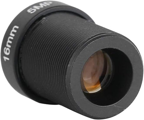 Dioche 16mm 5MP M12x0.5 Fixed Board Lens, HD CCTV Security Camera Wide Angle Lens, Standard Screw Connector Camera