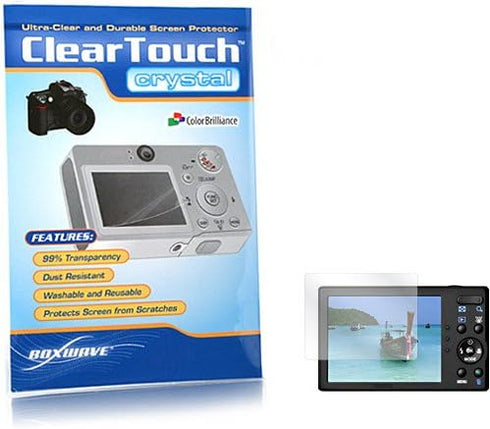 BoxWave Screen Protector for Canon PowerShot S90 - ClearTouch Crystal, HD Film Skin to Shield Against Scratches